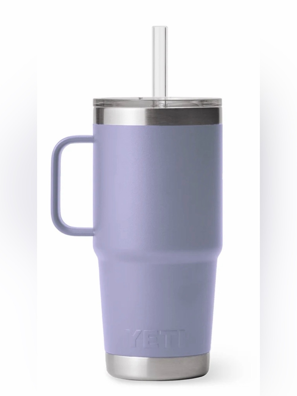 YETI LIGHT PURPLE STAINLESS STEEL TUMBLR WITH HANDLE + STRAW!!